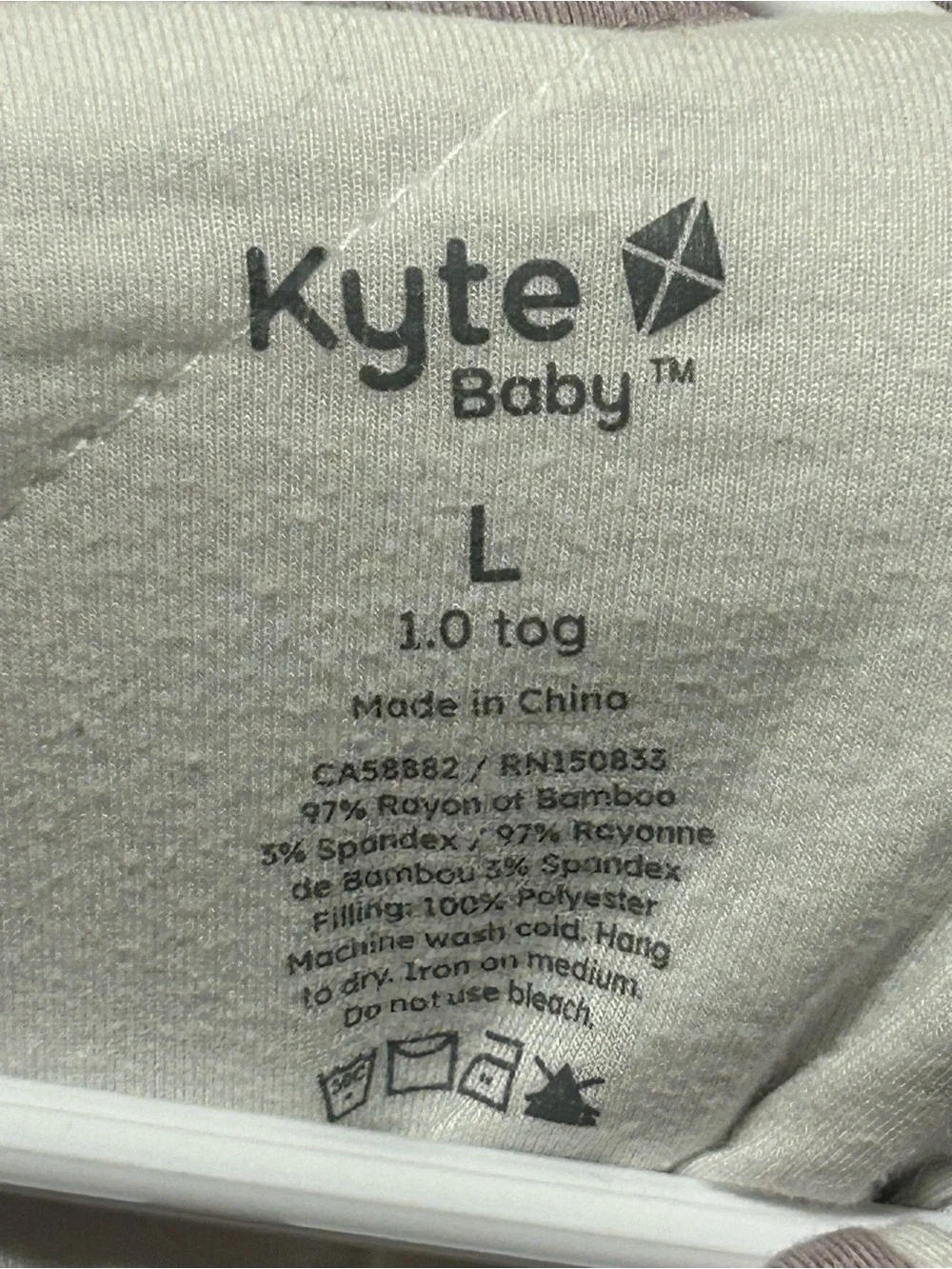 Kyte Baby Sleep Bag in Taro 1.0 , size Large